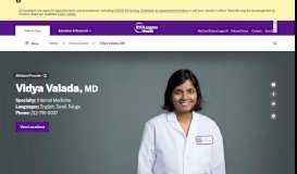 
							         Vidya Valada, MD | NYU Langone Health								  
							    