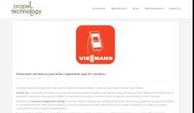 
							         Viessmann introduces new boiler registration app ... - Propel Technology								  
							    
