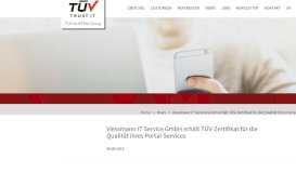 
							         Viessmann IT Service GmbH erhält TÜV-Zertifikat für die Qualität ihres ...								  
							    