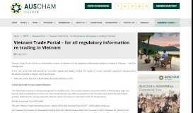 
							         Vietnam Trade Portal – for all regulatory information re trading in ...								  
							    