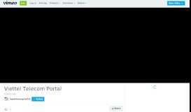 
							         Viettel Telecom Portal on Vimeo								  
							    