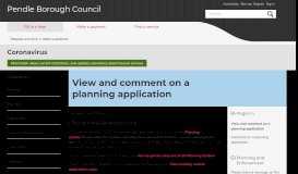 
							         View and comment on a planning application - Pendle Borough Council								  
							    