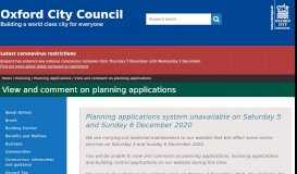 
							         View and comment on planning applications - Oxford City Council								  
							    