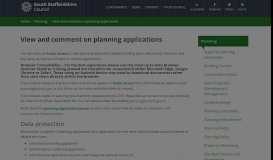 
							         View and comment on planning applications South Staffordshire Council								  
							    