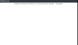 
							         View and Download Planet Eclipse E-Portal 3.0 Quickstart Guide ...								  
							    
