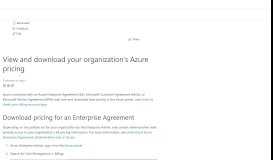 
							         View and download your organization's Azure pricing | Microsoft Docs								  
							    