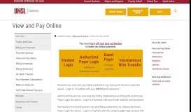 
							         View and Pay Your Bill Online - University of Missouri-St. Louis								  
							    