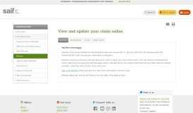 
							         View and update your claim online - SAIF								  
							    