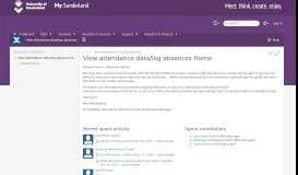 
							         View attendance data/log absences Home - My Sunderland								  
							    