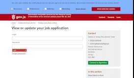 
							         View or update your job application - Gov.je								  
							    