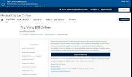 
							         View / Pay Bill Online | Medical City Las Colinas								  
							    