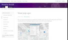 
							         View pop-ups—Portal for ArcGIS | ArcGIS Enterprise								  
							    
