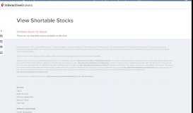 
							         View Shortable Stocks | Interactive Brokers								  
							    