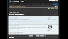 
							         View topic - Portal installer fails • Dawn of Light - DOLServer								  
							    