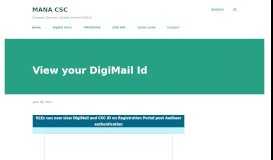
							         View your DigiMail Id - Mana CSC								  
							    