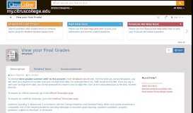 
							         View your Final Grades (WingSpan) | my.citruscollege.edu								  
							    