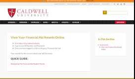 
							         View Your Financial Aid Awards Online - Caldwell University ...								  
							    