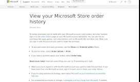 
							         View your Microsoft Store order history - Microsoft Support								  
							    