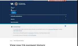 
							         View Your VA Payment History | Veterans Affairs - VA.gov								  
							    