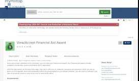 
							         View/Accept Financial Aid Award - myHilltop - St. Edward's University								  
							    