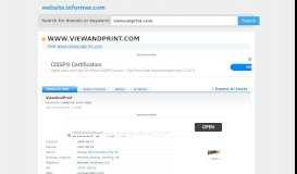 
							         viewandprint.com at WI. ViewAndPrint - Website Informer								  
							    