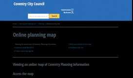 
							         Viewing an online map of Coventry Planning information | Online ...								  
							    