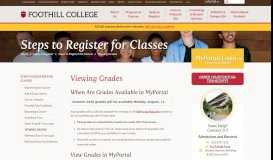
							         Viewing Grades - Foothill College								  
							    