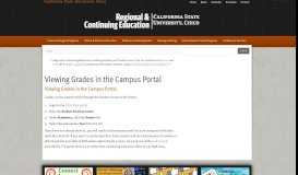 
							         Viewing Grades in the Campus Portal | CSU, Chico Regional ...								  
							    