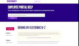 
							         Viewing My Electronic W-2 in the Employee Portal | Patriot Software ...								  
							    