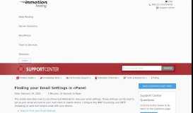 
							         Viewing your Email Settings in cPanel and Webmail | InMotion ...								  
							    