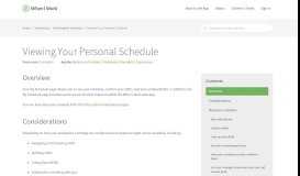 
							         Viewing Your Personal Schedule – When I Work Help Center								  
							    