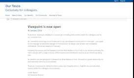 
							         Viewpoint is now open - Our Tesco								  
							    