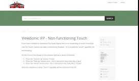 
							         ViewSonic IFP - Non-functioning Touch - Pemberton - Ticket Portal								  
							    