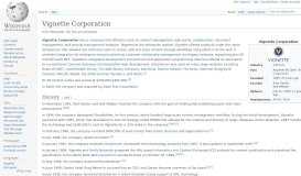 
							         Vignette Corporation - Wikipedia								  
							    