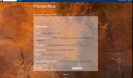 
							         Vikram Blog								  
							    