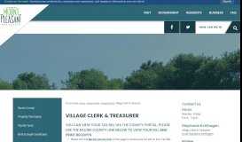 
							         Village Clerk & Treasurer | Mount Pleasant, WI - Official Website								  
							    