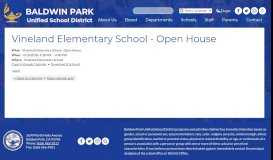 
							         Vineland Elementary School - Open House | Baldwin Park Unified ...								  
							    