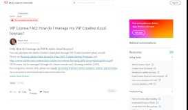 
							         VIP License FAQ: How do I manage my VIP Creativ... | Adobe ...								  
							    