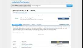 
							         vipsociety.com at WI. vipsociety - Website Informer								  
							    