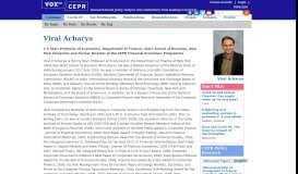 
							         Viral Acharya | VOX, CEPR Policy Portal - VoxEU								  
							    