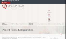 
							         Virginia Heart New Patient Registration								  
							    