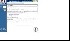 
							         Virginia Immunization Information System .. [Portal Main Page]								  
							    