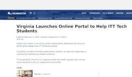 
							         Virginia Launches Online Portal to Help ITT Tech Students - NBC4 ...								  
							    