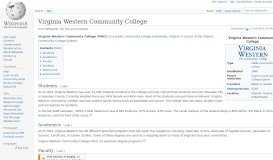 
							         Virginia Western Community College - Wikipedia								  
							    
