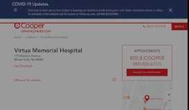 
							         , Virtua Memorial Hospital | Cooper University Health Care								  
							    