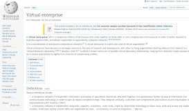 
							         Virtual enterprise - Wikipedia								  
							    