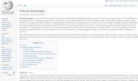 
							         Virtual exchange - Wikipedia								  
							    