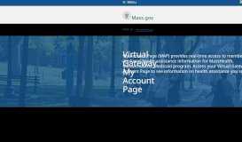 
							         Virtual Gateway My Account Page | Mass.gov								  
							    