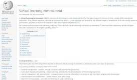 
							         Virtual learning environment - Wikipedia								  
							    
