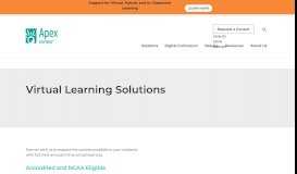 
							         Virtual Learning Solutions | Apex Learning								  
							    